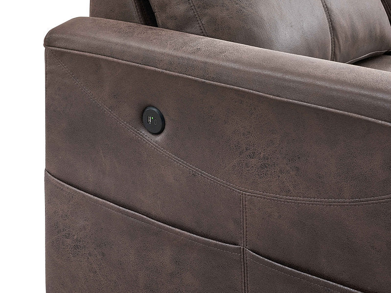 AUREON™ – BROWN LEATHER SOFA BED SECTIONAL WITH STORAGE – IF-9075