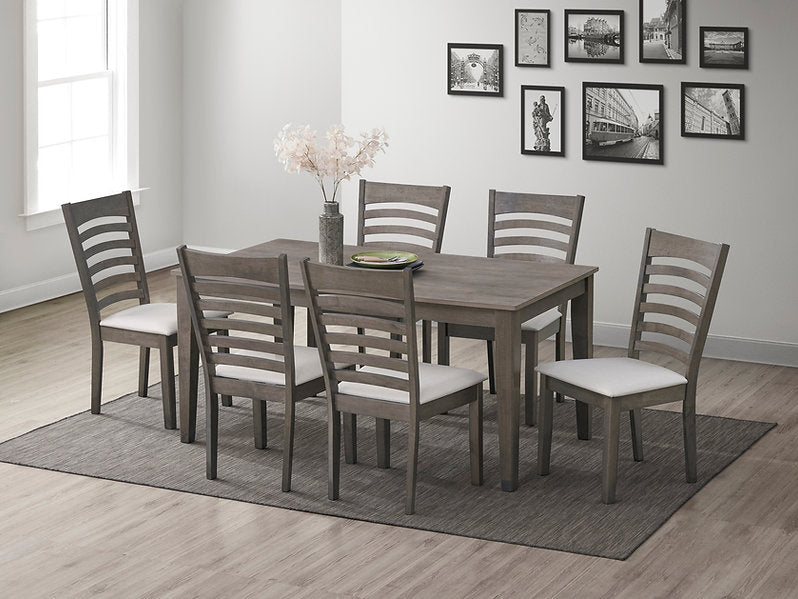 Antique Grey Ladder Back Dining Set – Model T-1080