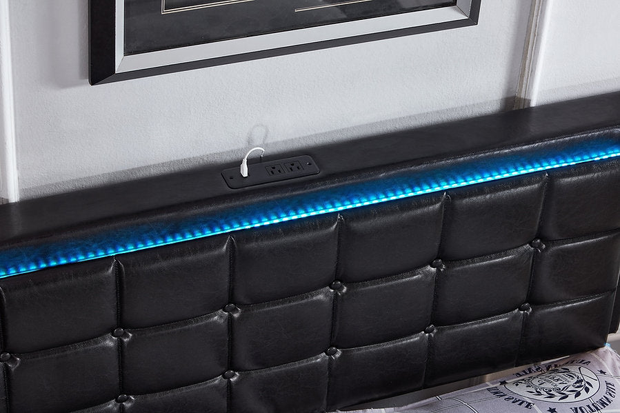 Contemporary Soft IF-5400 Bed (Black & White)