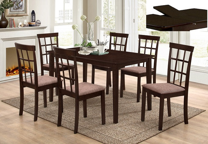 Espresso Extension Dining Set – Model T-1045
