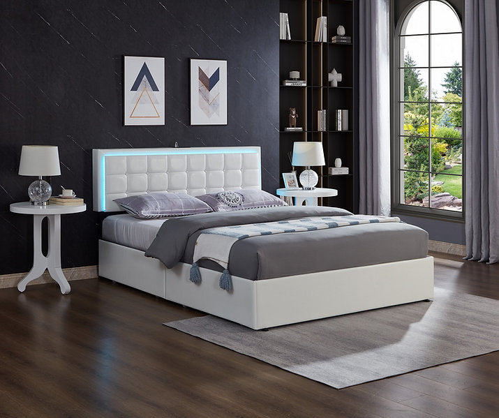 Contemporary Soft IF-5400 Bed (Black & White)