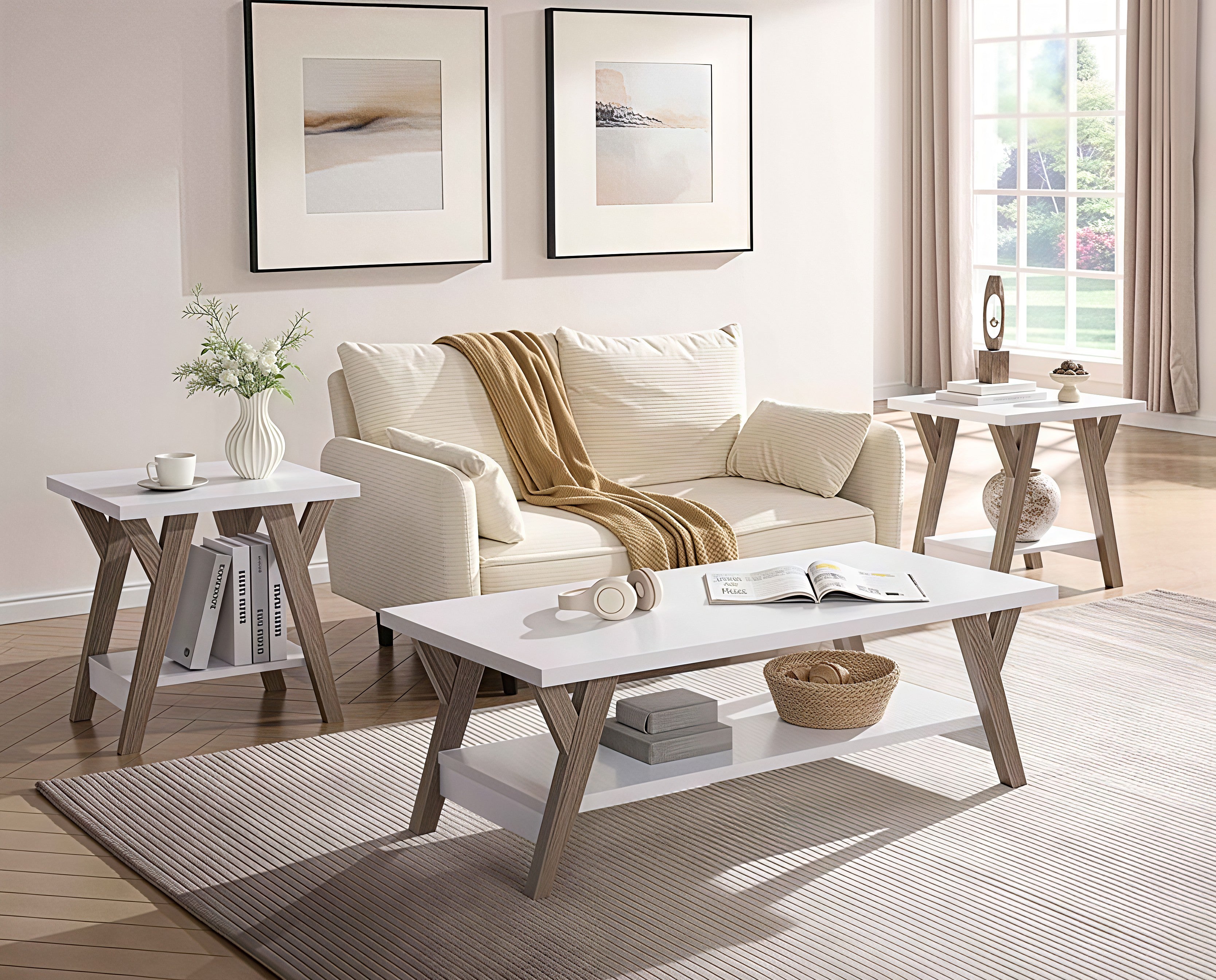 NORDIVA LIVING™ – 3PC COFFEE TABLE SET – IF-3506