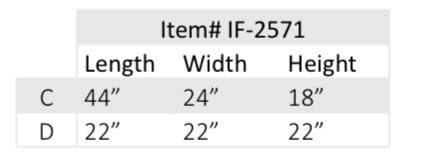 Ensemble de 3 tables basses – IF-2571